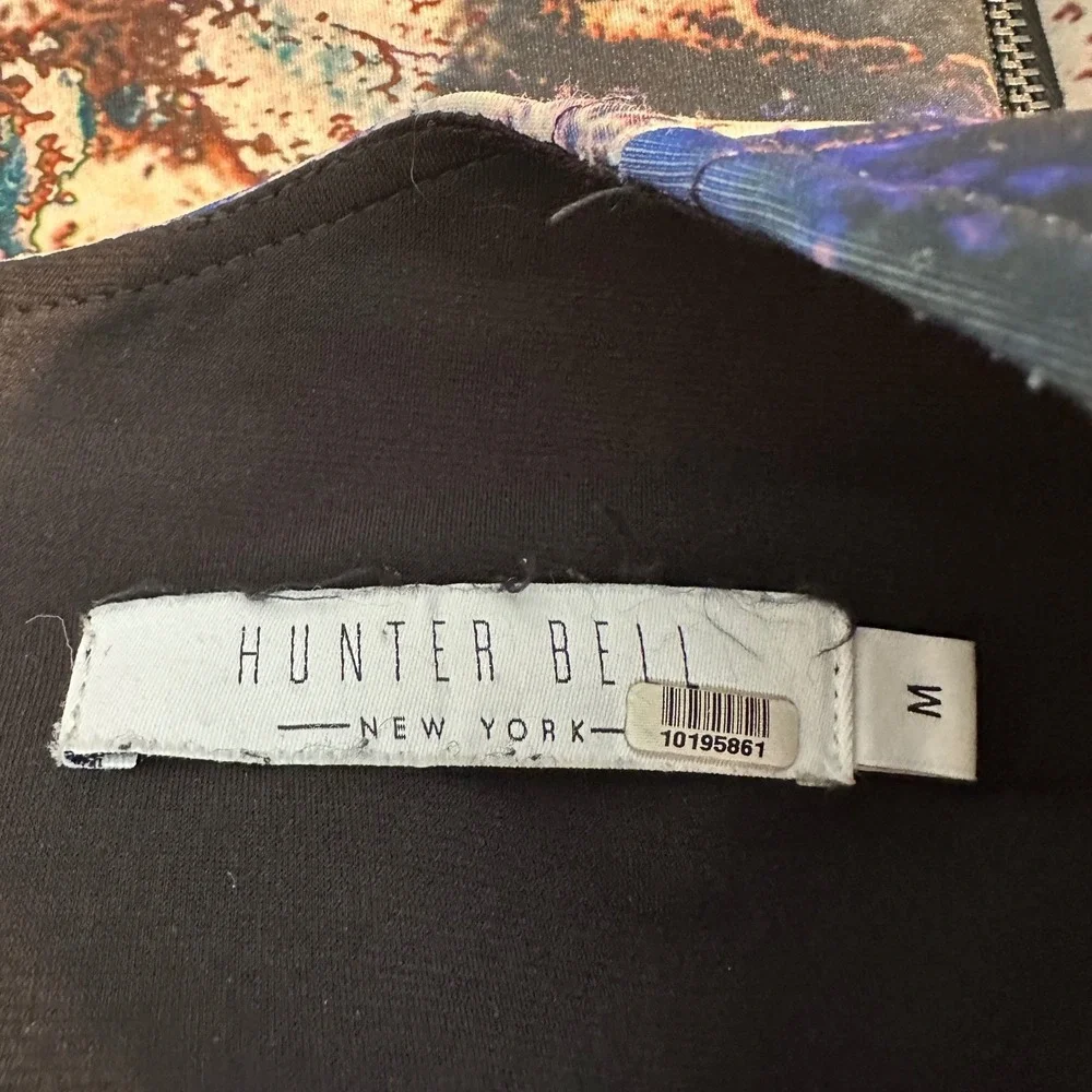 Hunter Bell New York Scuba Sheath Dress Size M Multicolor Abstract‎ Print